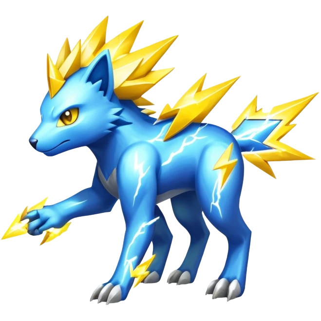  Shiny Sparkly Electric Cool Epic-Manectric-Fakémon-creature emoji
