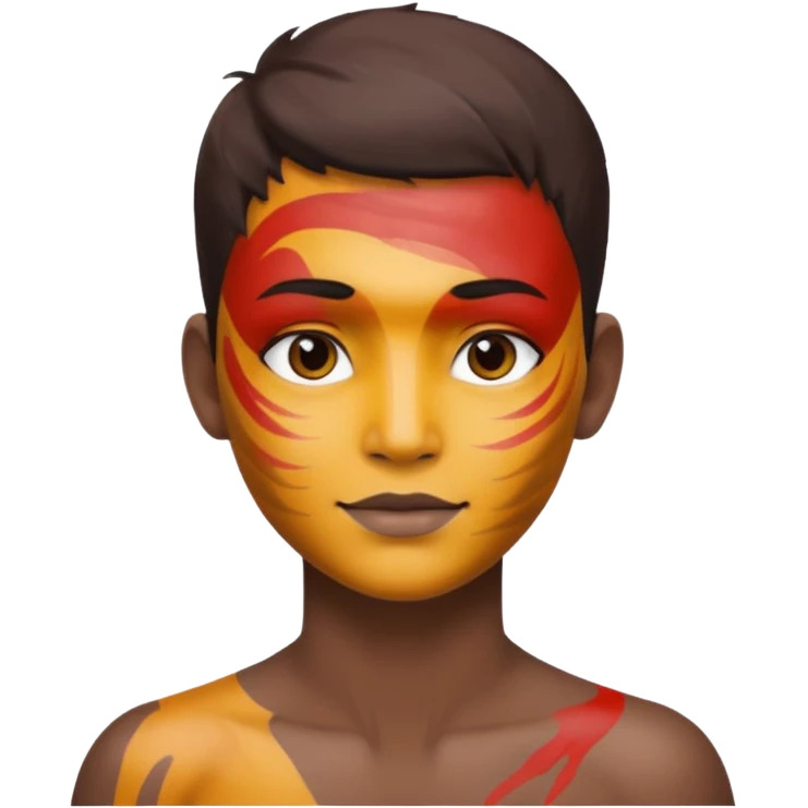 painted avter  on face body emoji