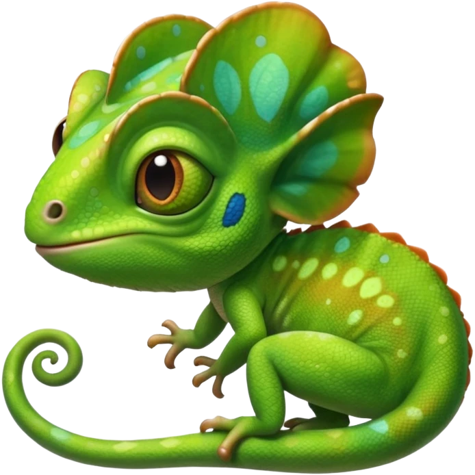 Emoji de camaleón, que sea bonito, tierno y único para compartir con mi pareja, entonces que sea único, que sea parecido al camaleón de la película de rapumcel de Disney  emoji