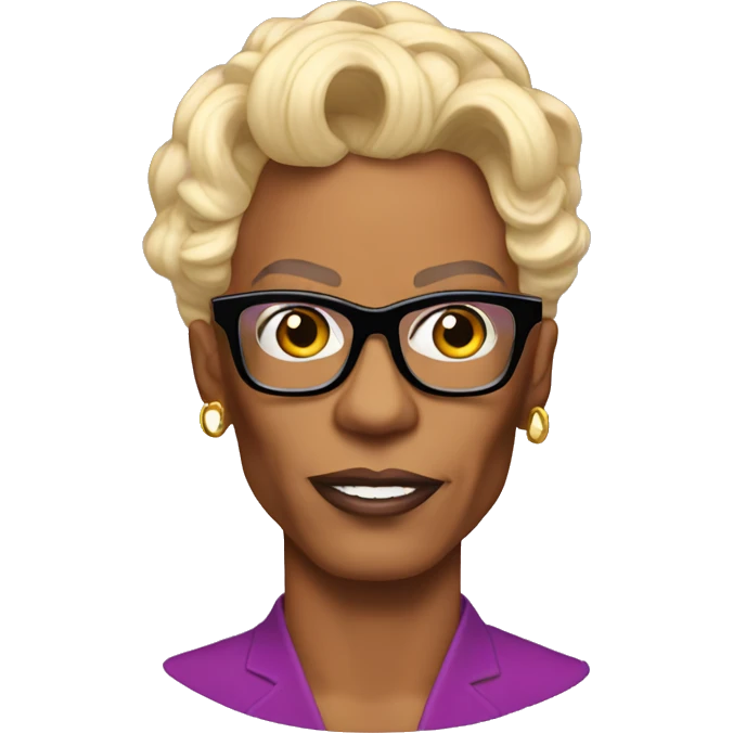 Rupaul with glasses  emoji