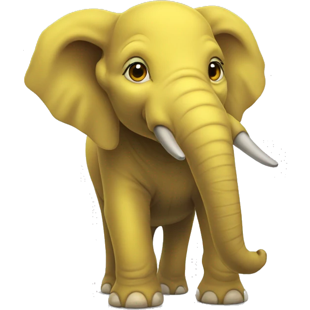 Yellow elephant emoji