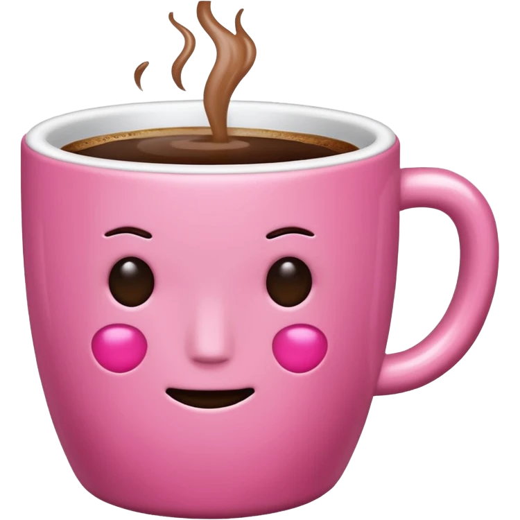 Pink coffe aesthetic  no use face emoji