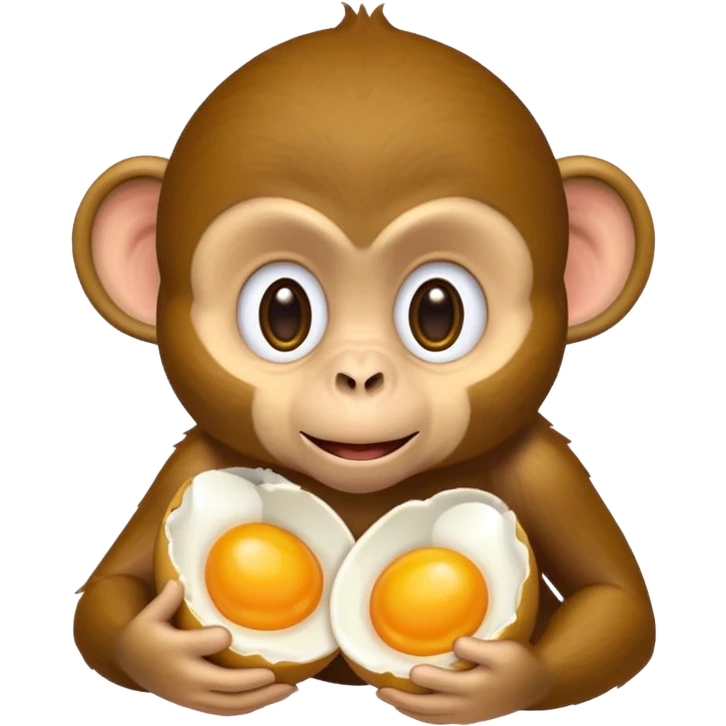 monkey eat eggs emoji