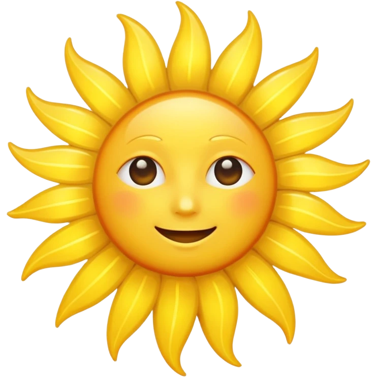 A sun with shining ray (No background) emoji