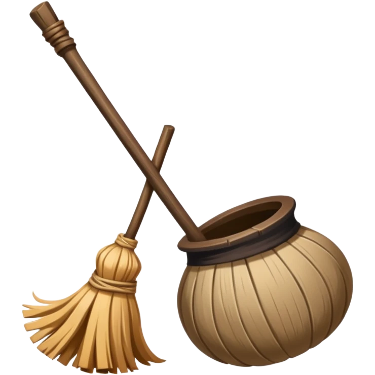 witch broom emoji