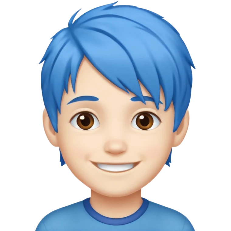 blue haired kid emoji