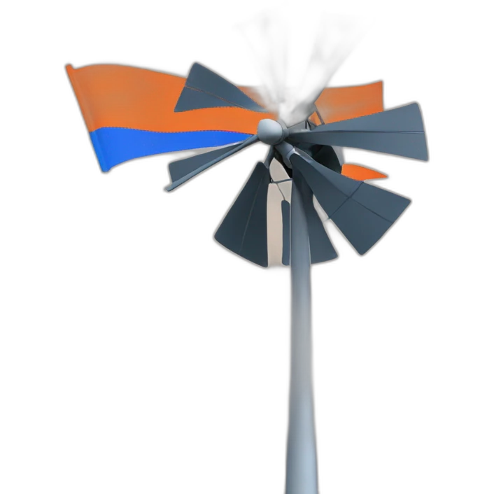 windmill in front of dutch tricolor flag background emoji