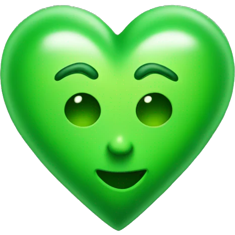 Interesting green Heart  emoji