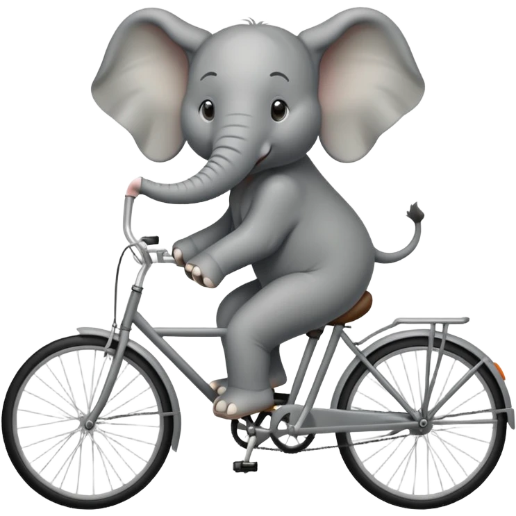 Elephant riding a bicycle emoji