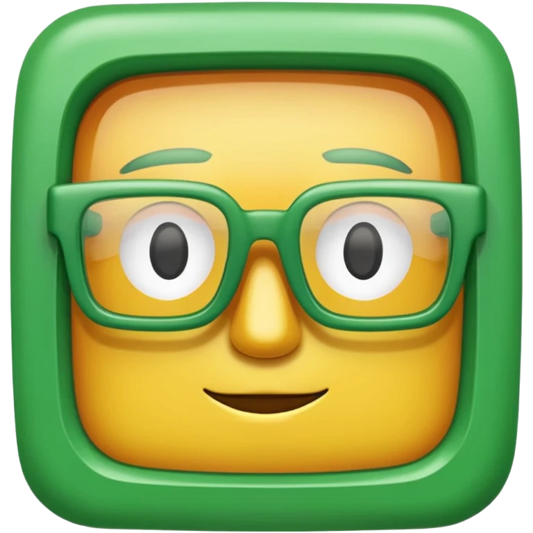 Green Square Spects. emoji