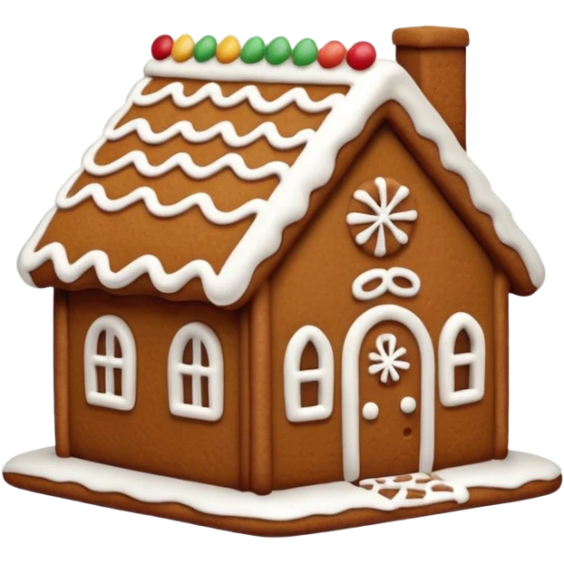 minimalistic gingerbread house emoji