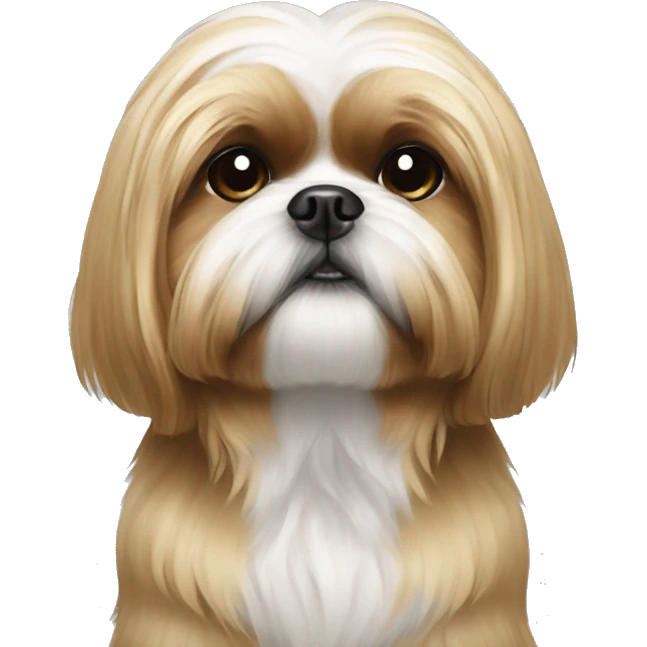 shih tzu boy gold long hair  emoji
