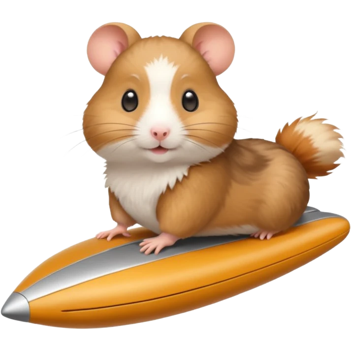 Hamster flying glider emoji
