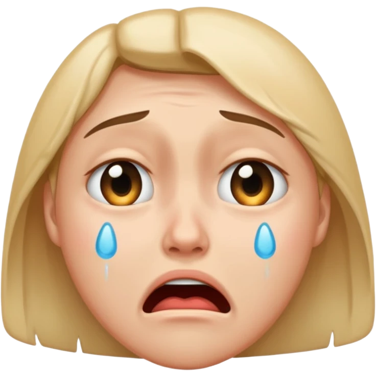crying face emoji, expressive and clear emoji
