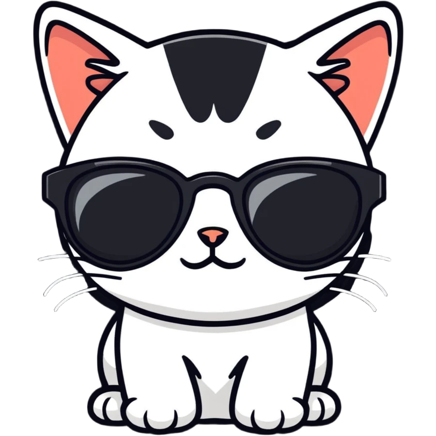 Cat with sunglasses emoji