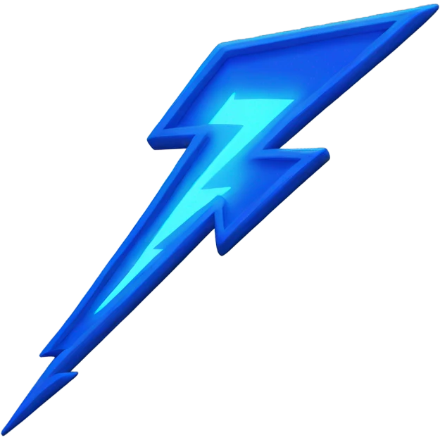 Blue lightning bolt emoji