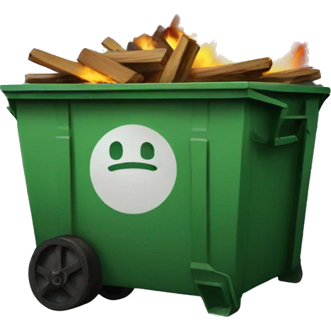 Dumpster fire emoji