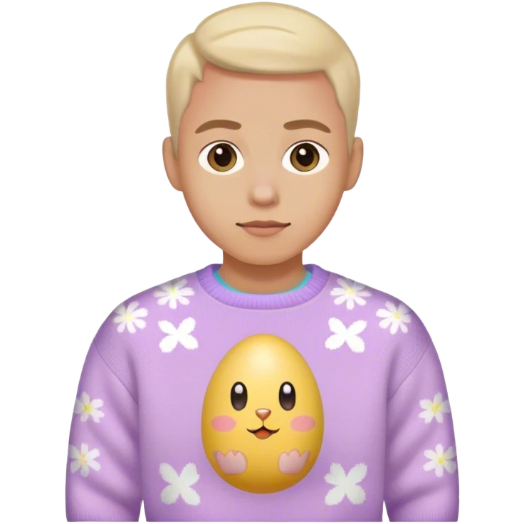 Pastel Easter sweater emoji