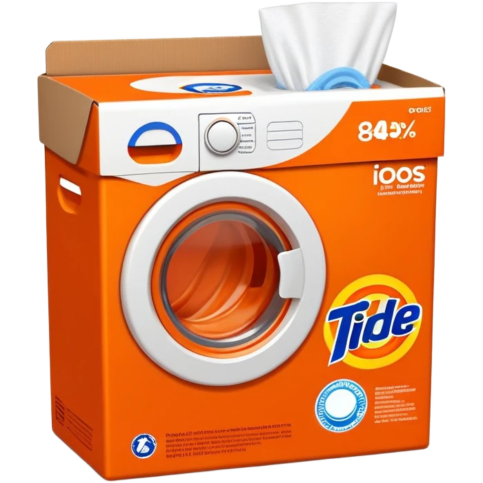 Tide laundry detergent orange box emoji