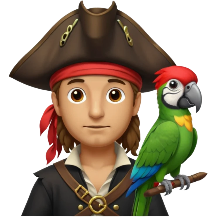 pirate and parrot emoji