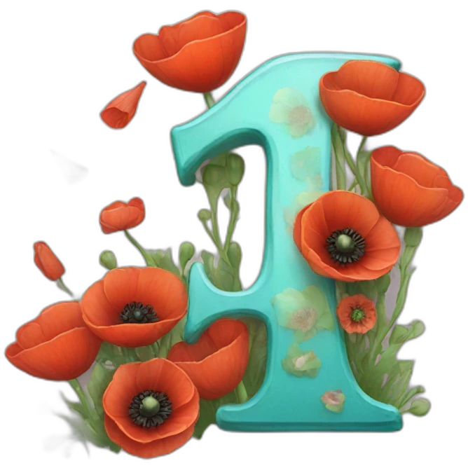 magical letters with poppies emoji