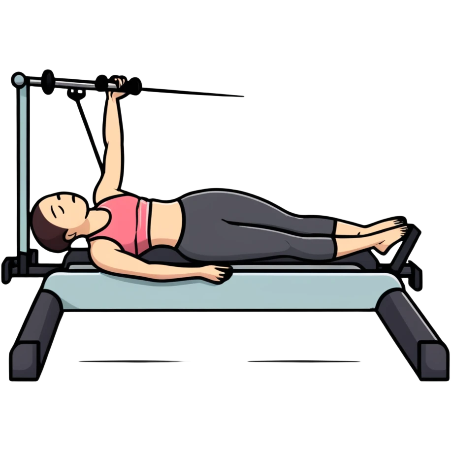 person exercising on pilates reformer emoji