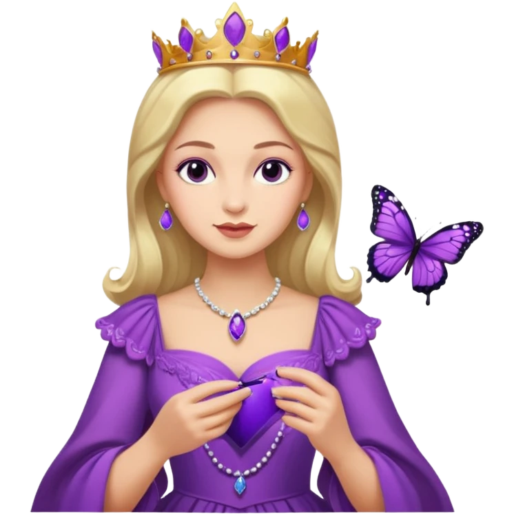 Russian queen purple butterfly  emoji