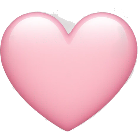 Heart in light pink emoji