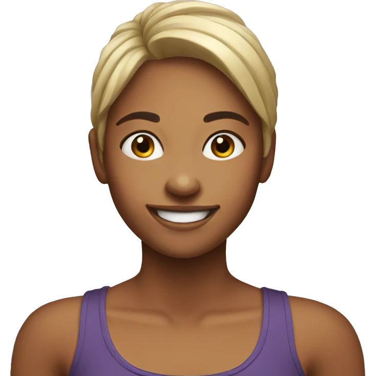 smiling girl in tank top emoji