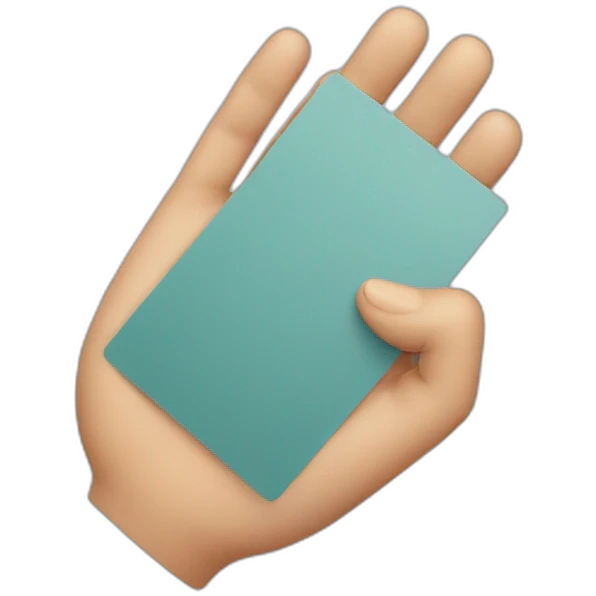 hand holding card emoji