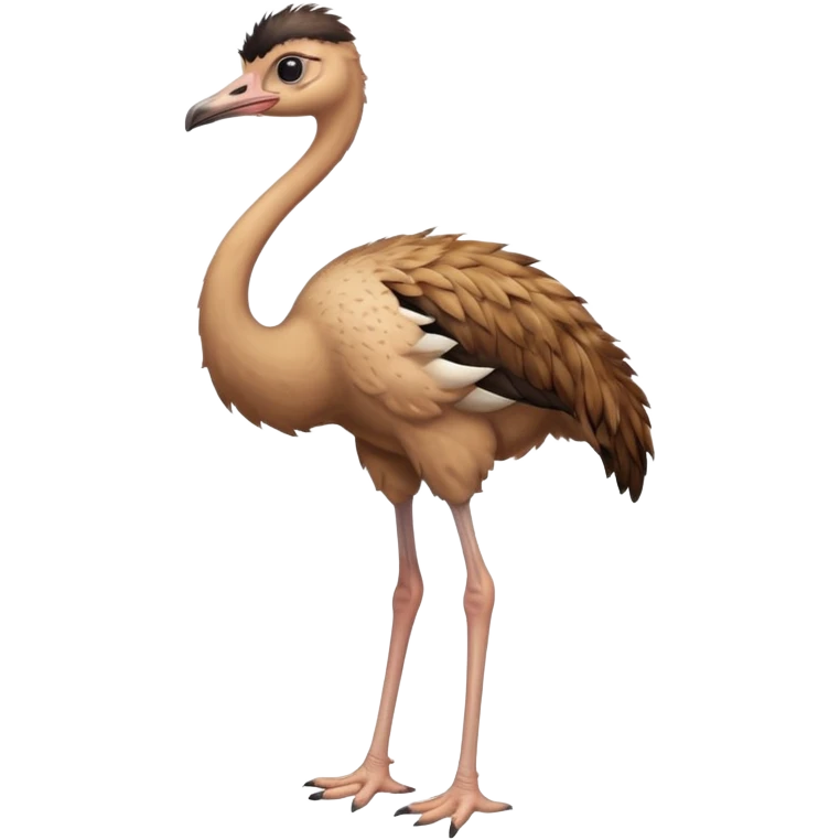 High resolution of   realistic full body ostrich without distorted , no extra hybrid emoji