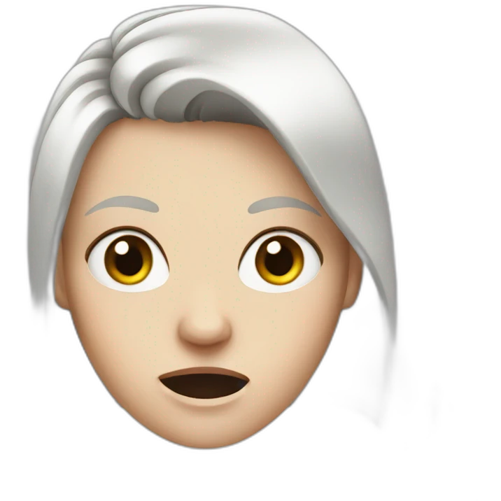 Angry white girl emoji