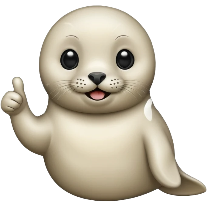 a cute seal giving a thumbs up emoji