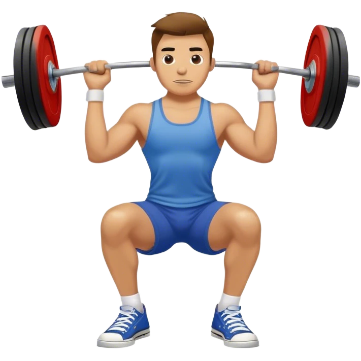 guy with converse-shoes clean and jerk exercise emoji
