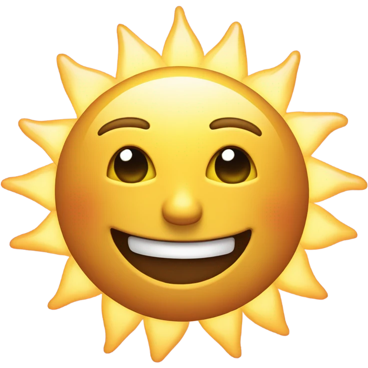 The sun with a face on it emoji