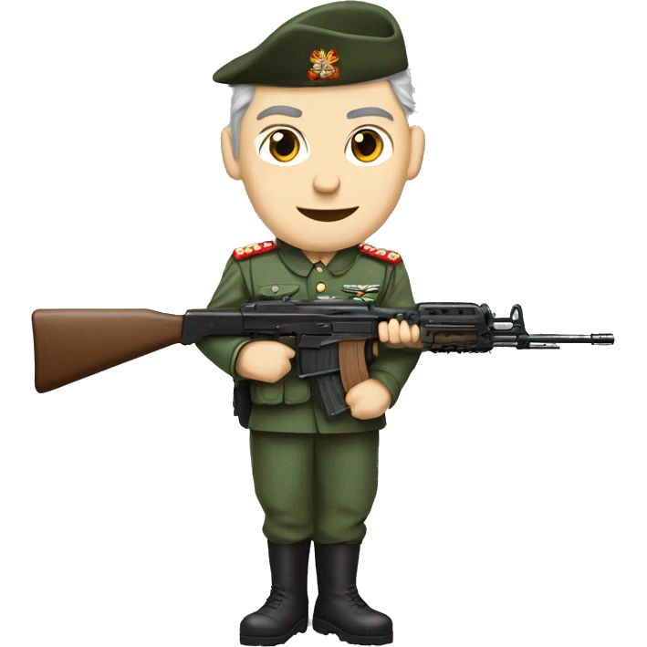 Mikhail Kalashnikov in military uniform emoji