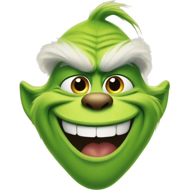 Grinch smiling emoji