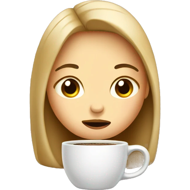 Tired Girl coffee emoji