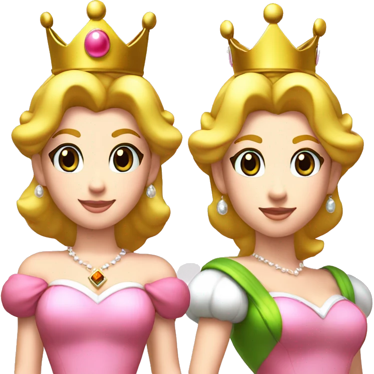 princess peach has crown on head in super mario bros emoji