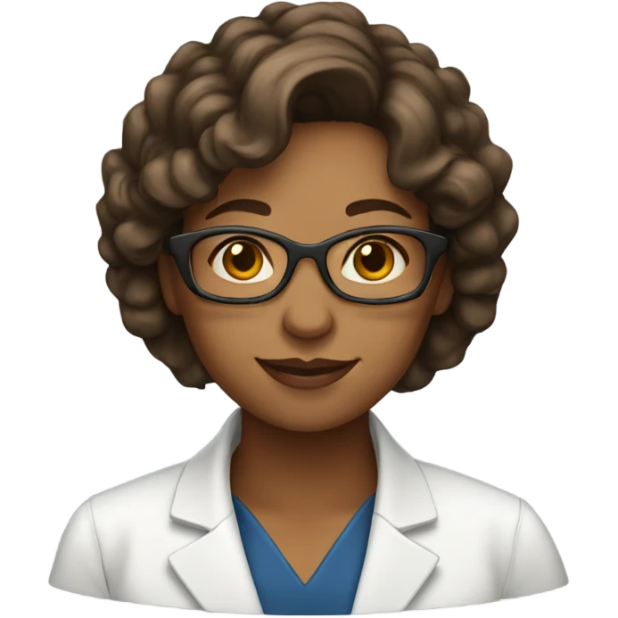 Female brown hair Doctoral graduate emoji