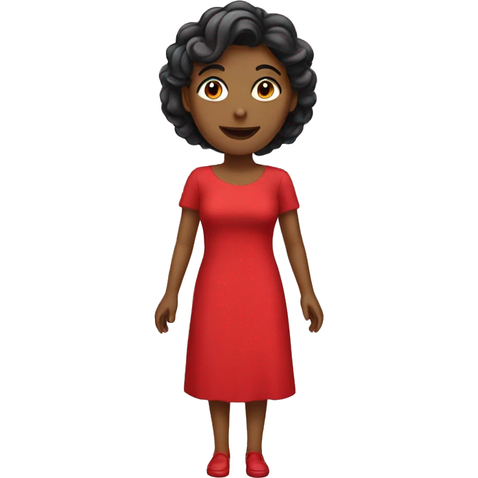 red dress lady emoji