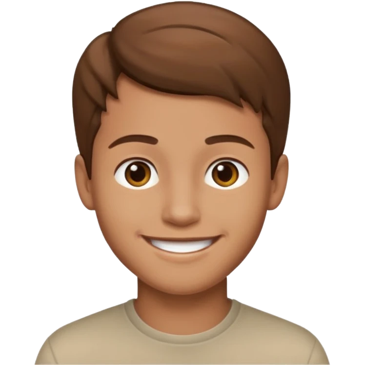 Emoji de un joven feliz  emoji
