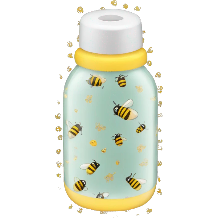Feeding bottle with bee pattern emoji
