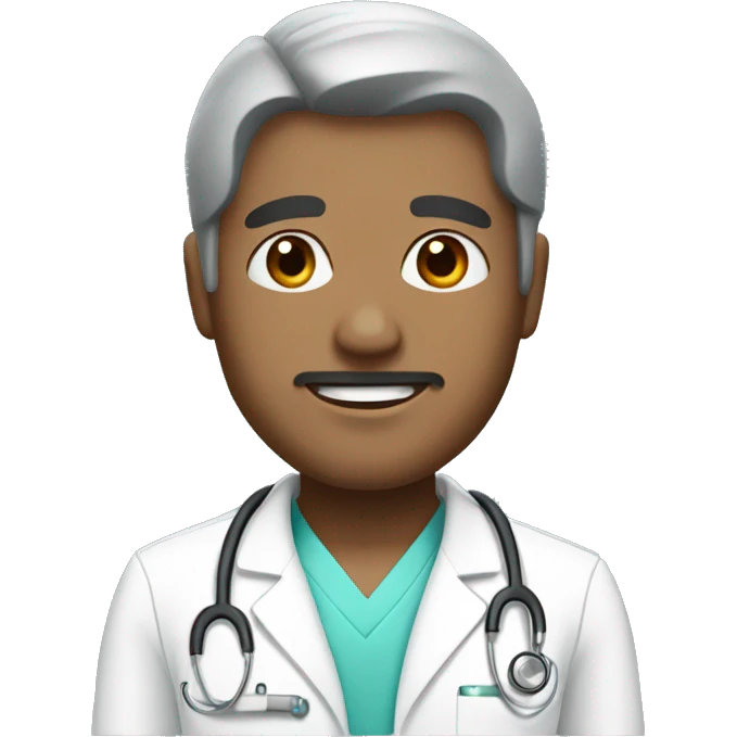 nurse man with black hair emoji