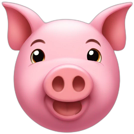 Tire-shaped pig emoji