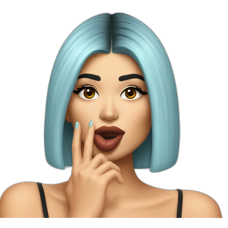 Kylie Jenner blowing a kiss emoji