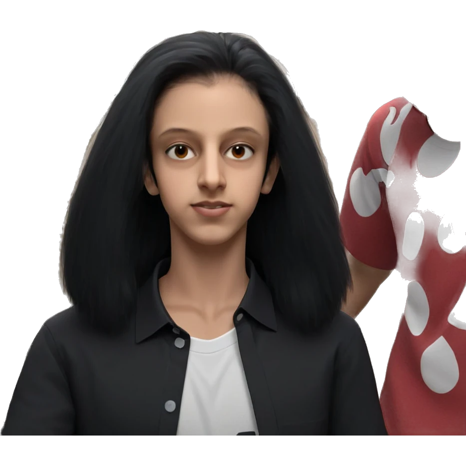 boy with black hair in shirt emoji