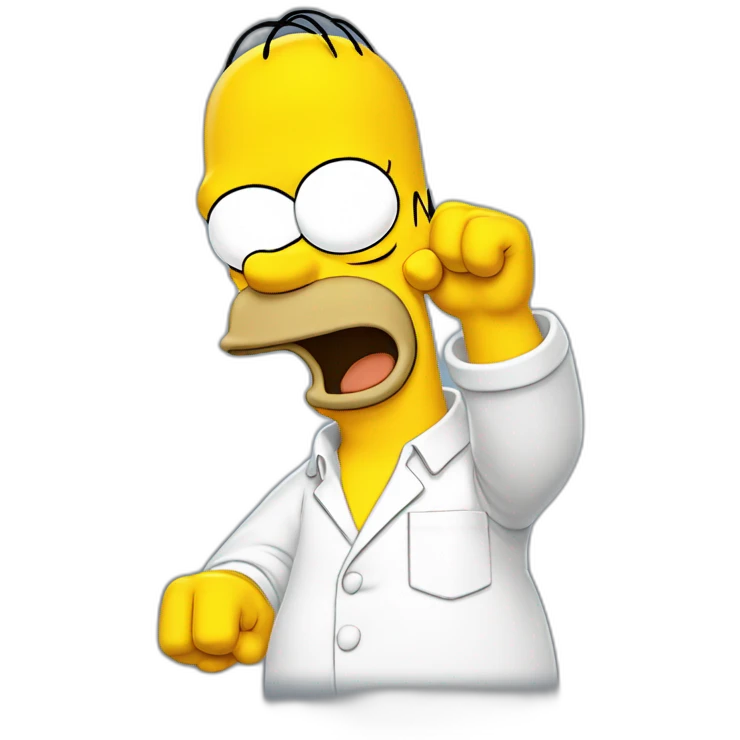 Homer-simpson qui fait un dab emoji