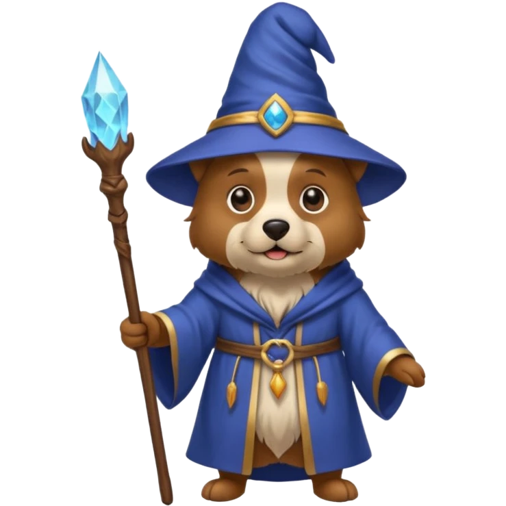 Dog wizard emoji