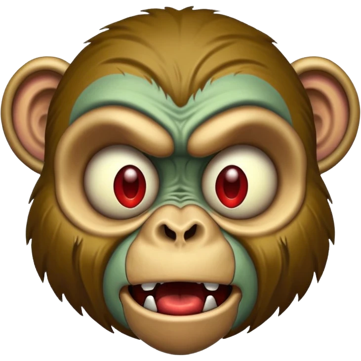 Angry Zombie monkey face emoji